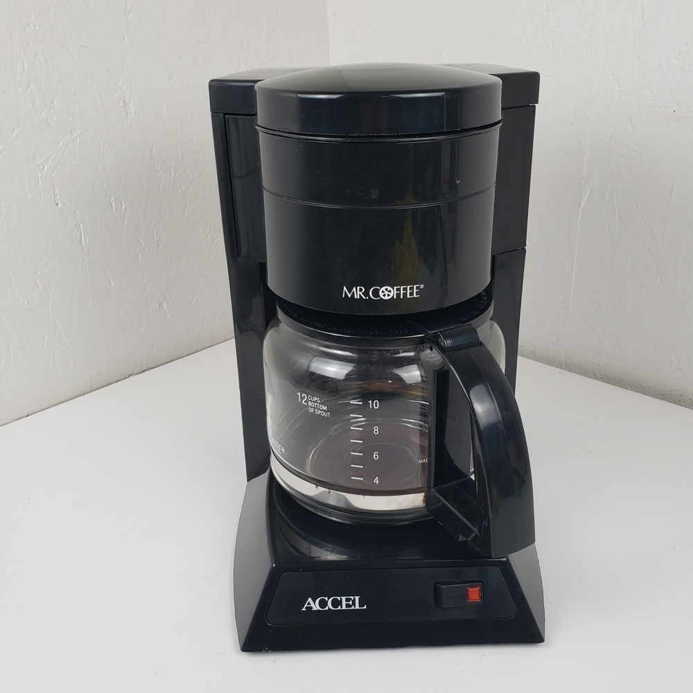 Mr. Coffee Accel PR12 12 Cup Drip Coffee Maker Black with Glass Carafe